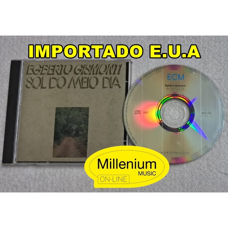 CD Egberto Gismonti  Sol Do Meio Dia 1999 Impotado U.S.A Raridade Original Gravadora Colecionador Ótimo Estado