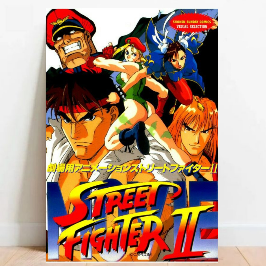 Quadro Placa decorativa Geek Gamer Street Fighter video games Arte Poster A2 018