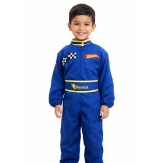 Fantasia Piloto Hot Wheels Azul infantil personalizado com nome em Oferta na Shopee