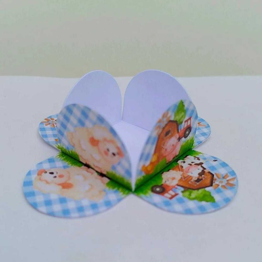 100 Forminhas para Doces Personalizadas FAZENDINHA 4 Pétalas Infantil Aniversário Lembrancinha Brigadeiro