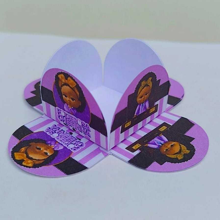 100 Forminhas para Doces Personalizadas 4 Pétalas PODEROSO CHEFINHA Infantil Aniversário Lembrancinha Brigadeiro
