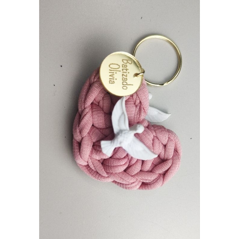 10 Chaveiros coração batizado/eucaristia lembrancinha personalizada