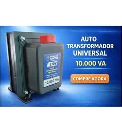 Transformador 10.000VA 110V/220V 18.000 BTUS Potente Tomada