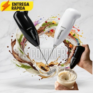 Misturador Elétrico Portátil Inox Para Café Bebidas | Espumador Cappuccino | Batedor Ovos em Oferta na Shopee