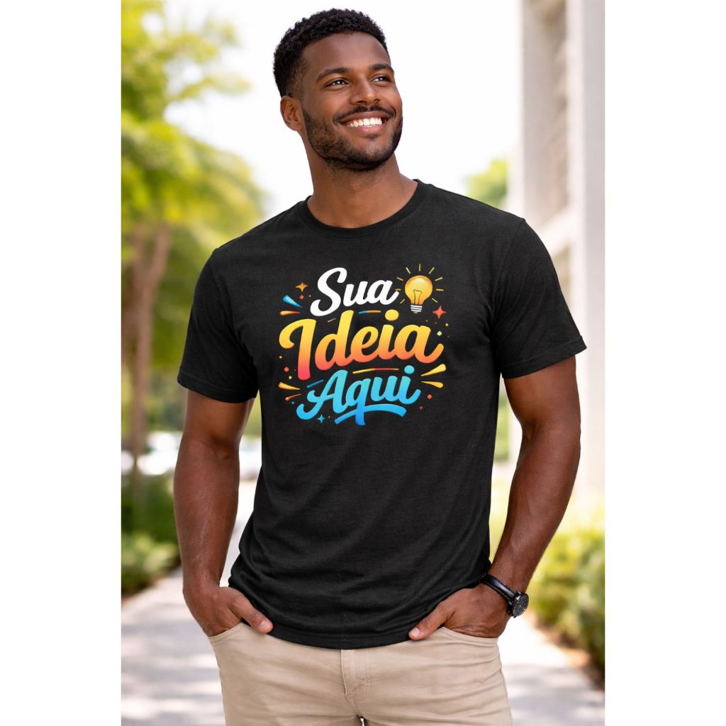 Camiseta Personalizada Com sua arte estampa imagem promoção
