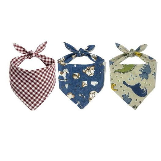 Bandanas/Lenços Pet Macho Premium -KIT 3 Unidades -  100% algodão - sortidas