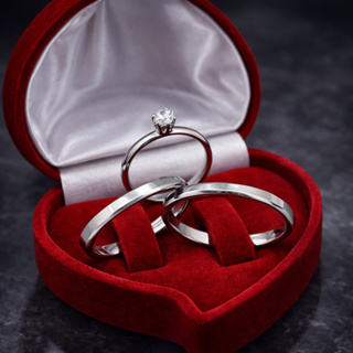 Par de Alianca de Compromisso Prata 3mm Fina Chanfrada Anel Solitário de Namoro + Caixinha de Veludo Premium em Oferta na Shopee