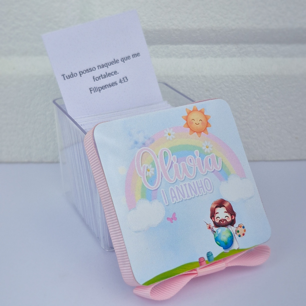 Lembrancinhas O Maior Pintor do Mundo - Caixinha de Bençãos - Caixinha para Aniversário - Menina