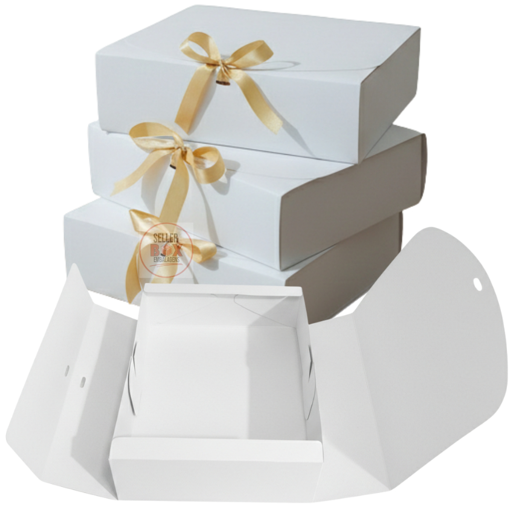 8 caixas para presente tamanho 25x20x8cm caixinha ideal para lembrancinha e convite de padrinhos — imagem 2 de 2