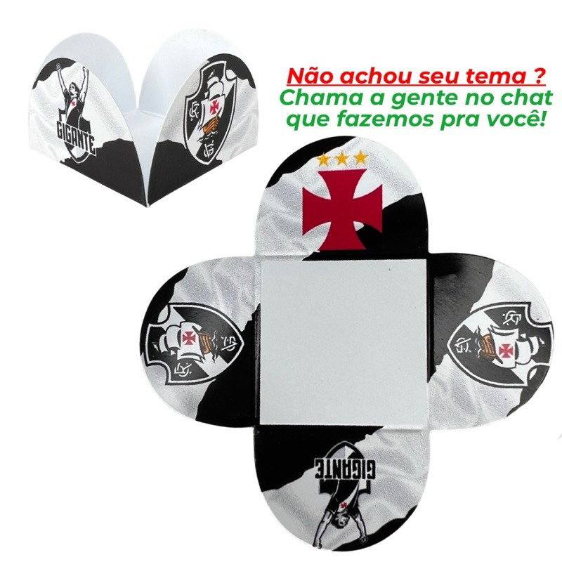 100 Forminhas 4 Pétalas Vasco da Gama p/ Doces e Festas Aniversários