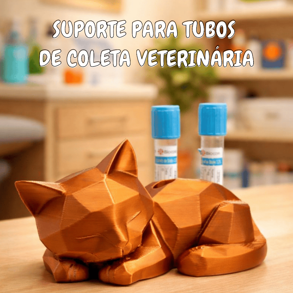 Organizador de Tubos de Coleta para Clínica Veterinária | 4 Furos | Pet