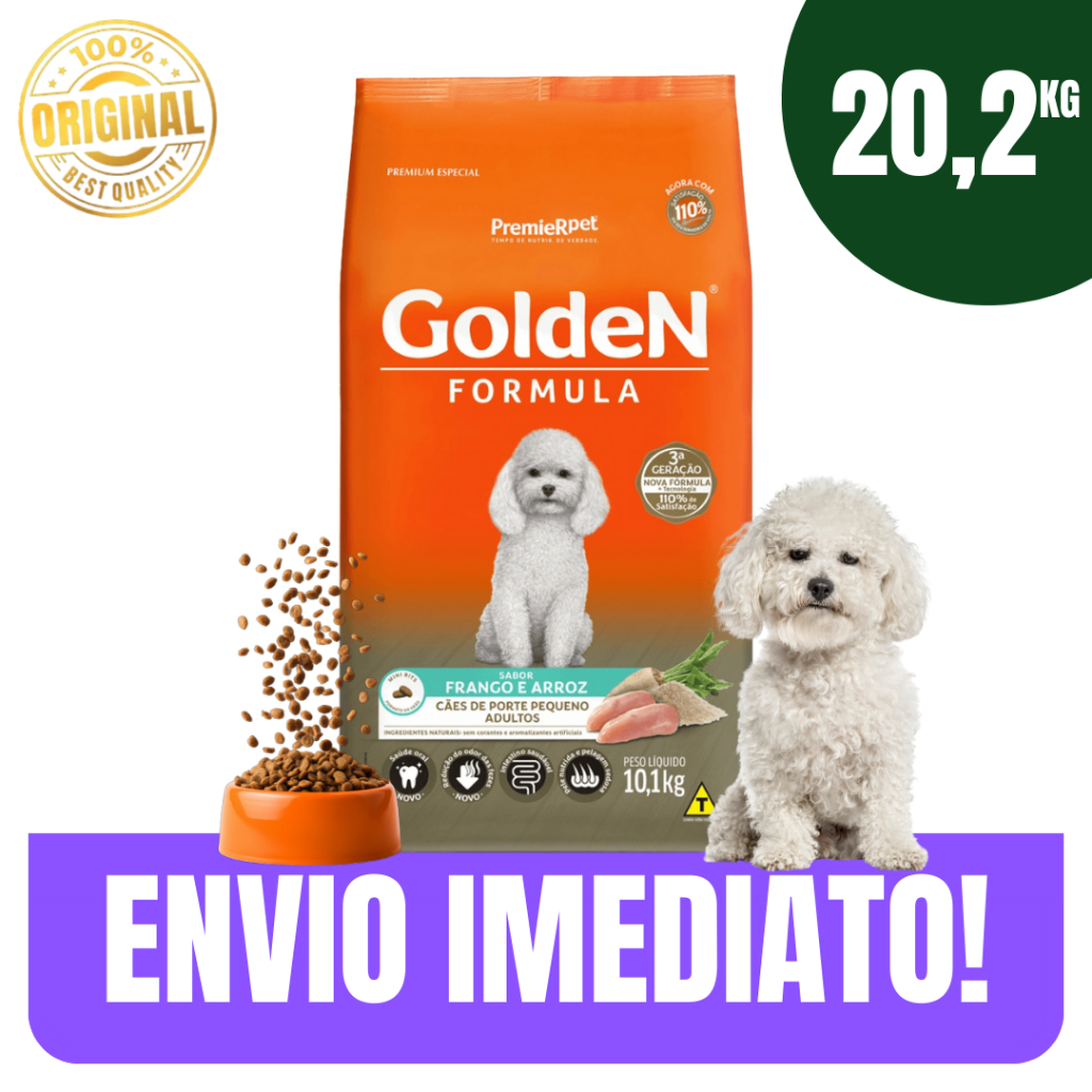Ração para Cachorro Adulto Raças Pequenas Sabor Frango e Arroz 20,2kg - Envio Imediato em Oferta na Shopee