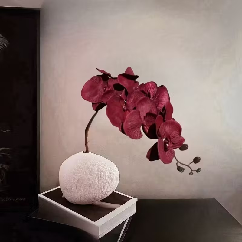 Orquídea Flores Artificial Floral Folhagem P/ Decoração Casamento, Arranjos, Decorar-TLH10262