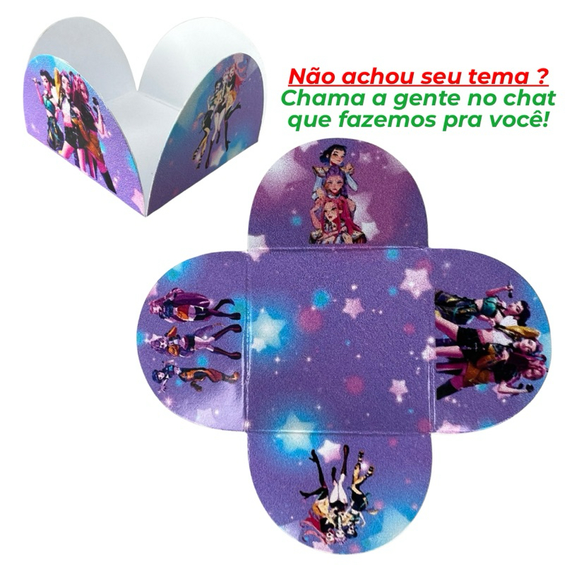 50 Forminhas Personalizadas Guerreiras K-Pop / Doces e Festas Aniversários