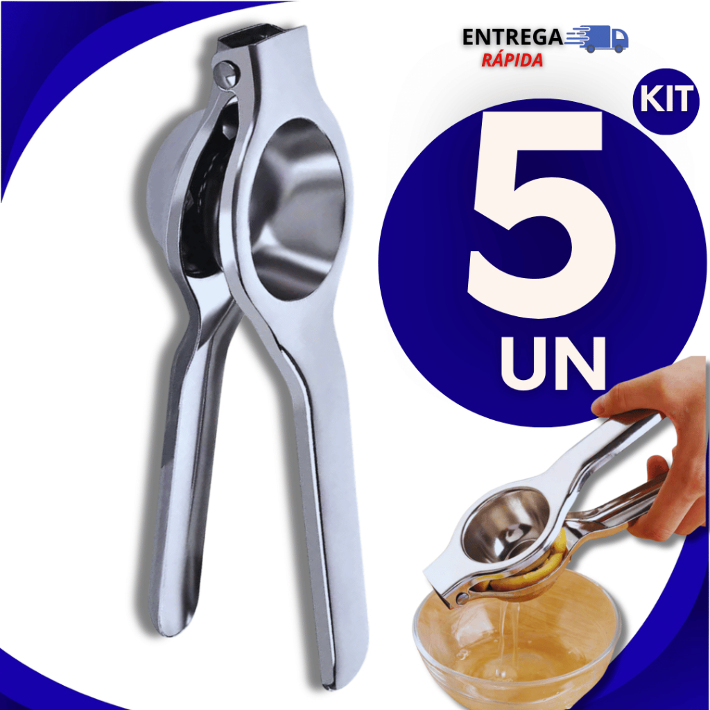 Espremedor de Limão Inox Manual Maciço Super Forte Alta Qualidade, Uso Domestico e Profissional