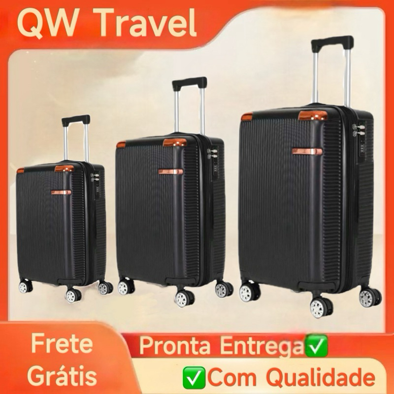 Kit Conjunto 3 Malas De Viagem Pmg Resistente Premium Pequena 10kg E Media 23kg E Grande 32kg em Oferta na Shopee