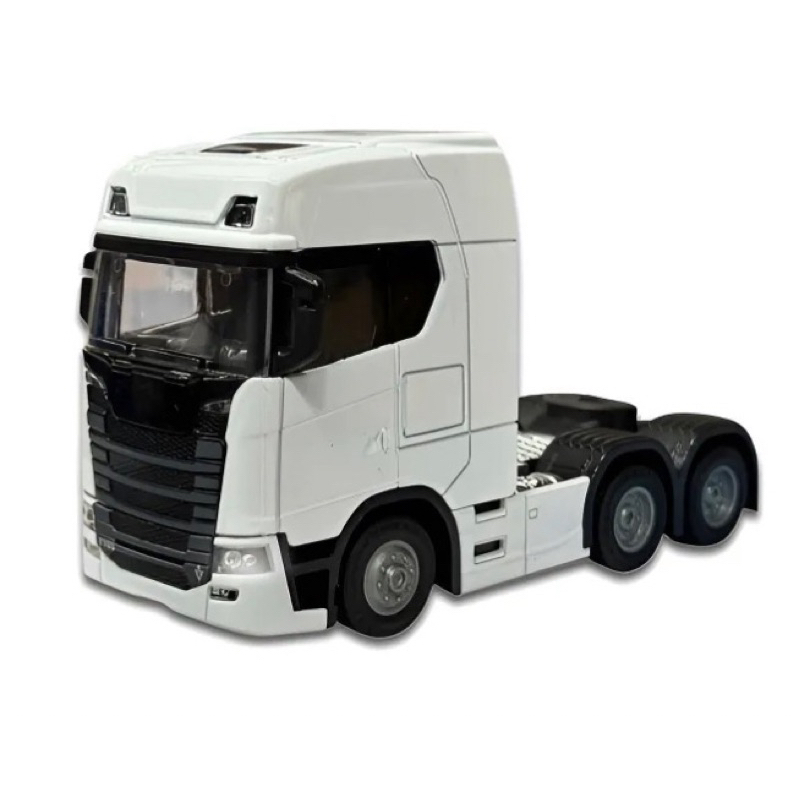 Miniatura Caminhão Scania V8 770 S Trucado - Com Som E Luz Branco - Escala 1/50