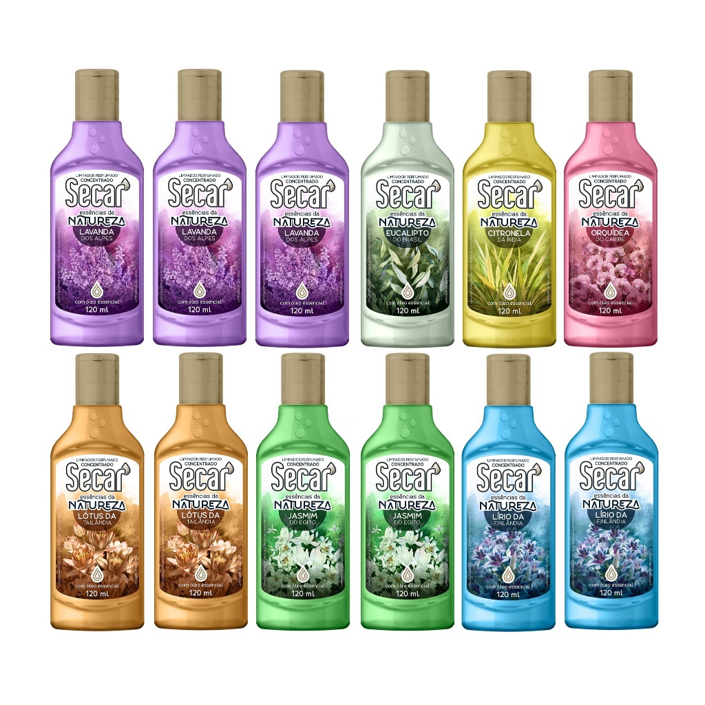 Kit C/12 Limpador Perfumado Concentrado Secar 120ml em Oferta na Shopee
