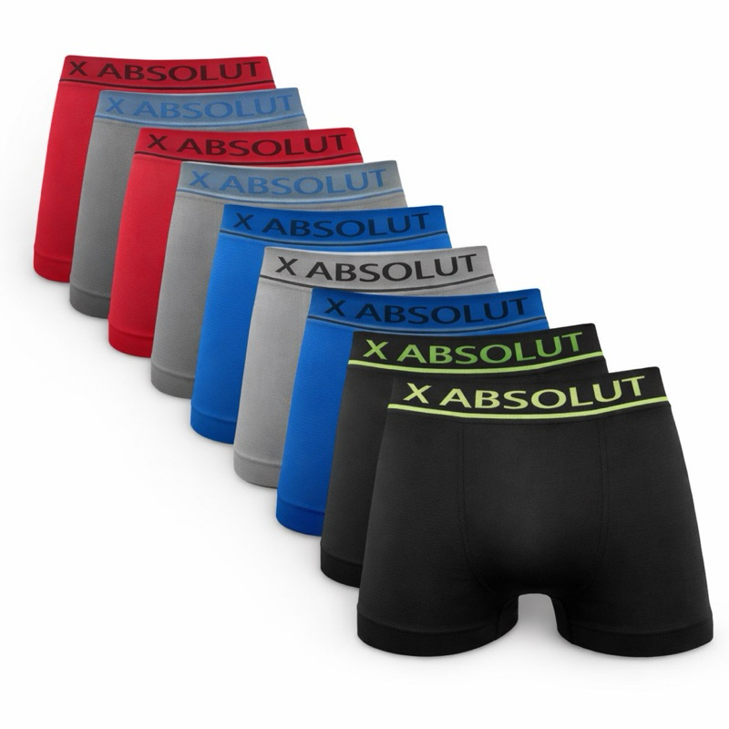 kit Com 10 Cuecas Boxer Sem Costura Microfibra