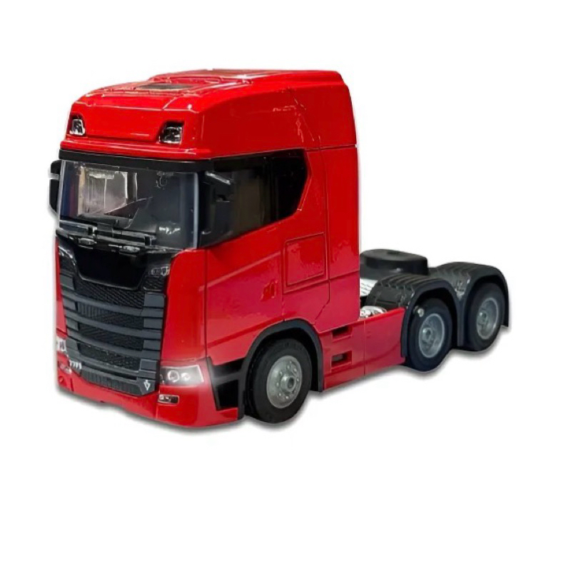 Miniatura Caminhão Scania V8 770 S Trucado - Com Som E Luz Vermelho - Escala 1/50
