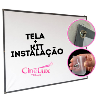Tela Telão Telona de Projeção Projetor Datashow com Ilhós 100 Polegadas Qualidade Profissional em Oferta na Shopee