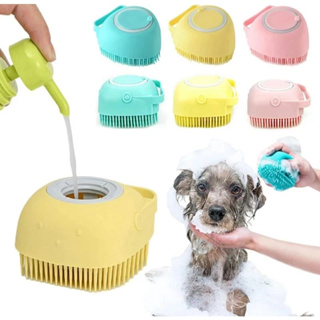 Lava Pelo Pet Escova Banho Cachorro Gato Dispenser Shampoo Banho Completo: Lava Escova 2 em 1 para Pets Limpeza e Massag em Oferta na Shopee