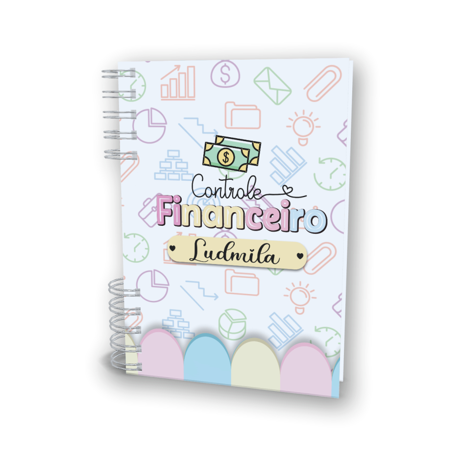 Planner Financeiro Personalizado - Controle Financeiro Permanente - Completo - 200 pag