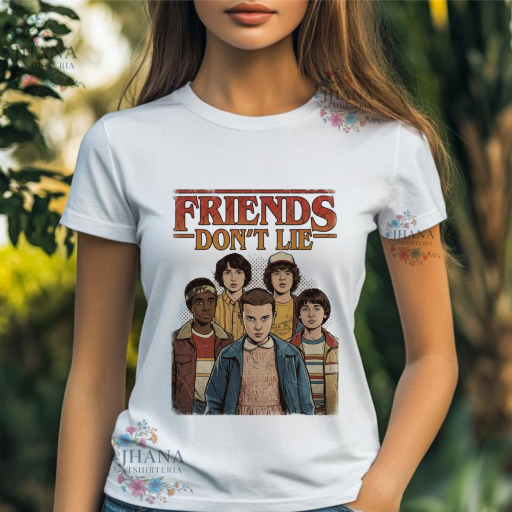 Blusa tshirt feminina STRANGER THINGS,FRIENDS DON'T LIE,CAMISETA UNISSEX,moda casual,moda plus size
