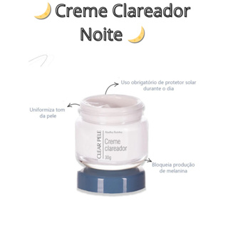 Creme Facial Clareador Noturno Clear Pele Abelha Rainha 30g em Oferta na Shopee