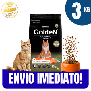 ração p/ Gatos Castrados 3kg Sabor Salmão Redução de Odor das Fezes Novo - Envio Imediato em Oferta na Shopee