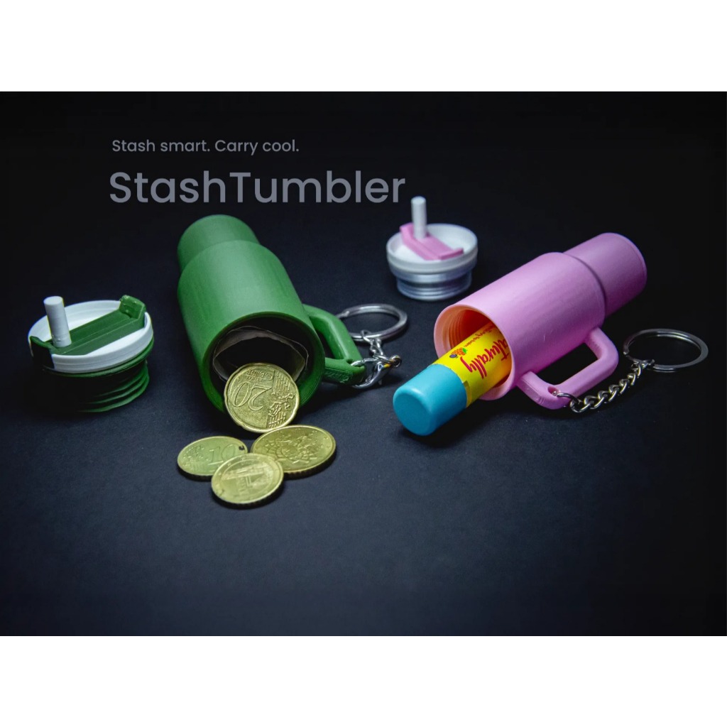 Chaveiro Copo com Canudo – Mini Garrafinha Impressa em 3D – Lembrancinha Criativa