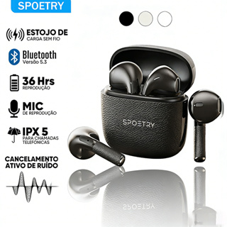 SPOETRY EA166 Fones de ouvido Bluetooth Fones de ouvido Bluetooth de alta qualidade com redução de ruído sem fio em Oferta na Shopee