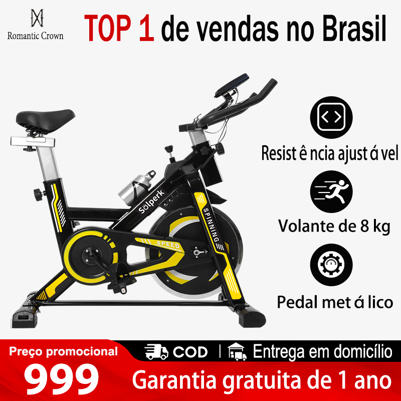 Bicicleta Spinning bicicleta ergometrica Suporta até 120kg Para Exercícios Profissional Sport Volante de 8 kg em Oferta na Shopee