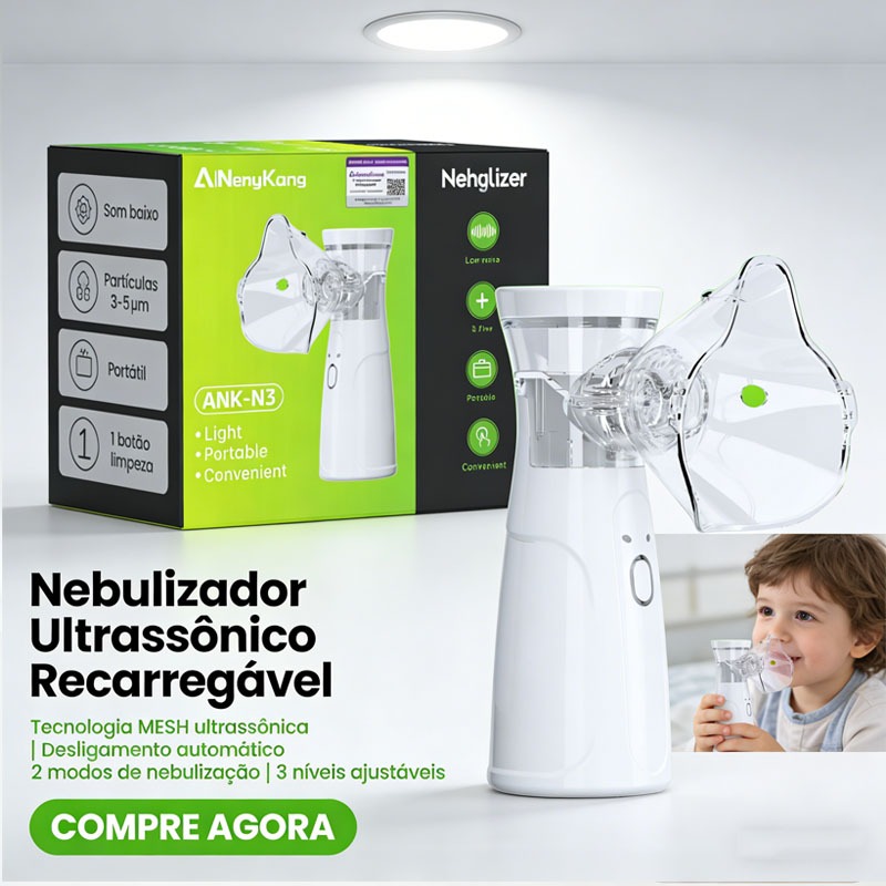 Máquina Nebulizadora Portátil Inalador Nebulizador Adulto Infantil Silencioso