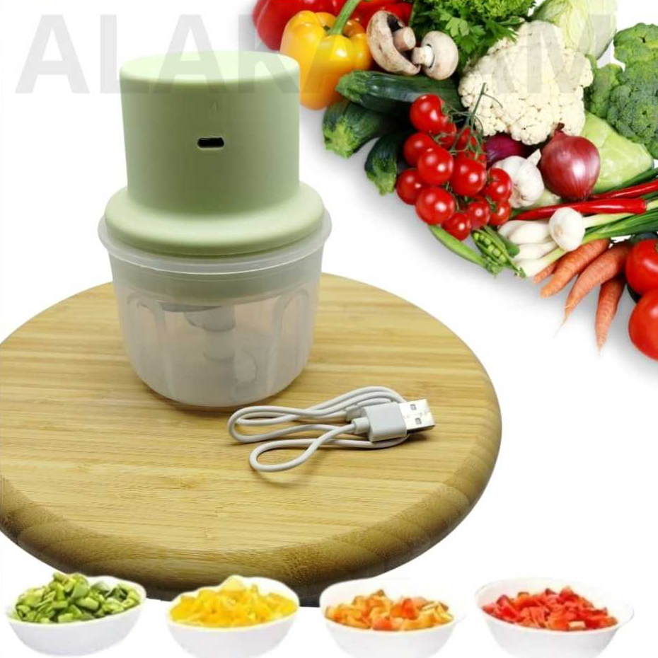 Mini Processador Triturador Sem Fio Elétrico Usb 250ML De Alimentos Para Legumes Alho Gengibre Espremedor De Alho