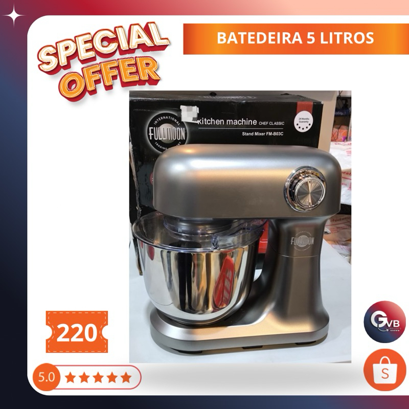 Batidora Fullmoon Profissional capacidade 5 litros 220v