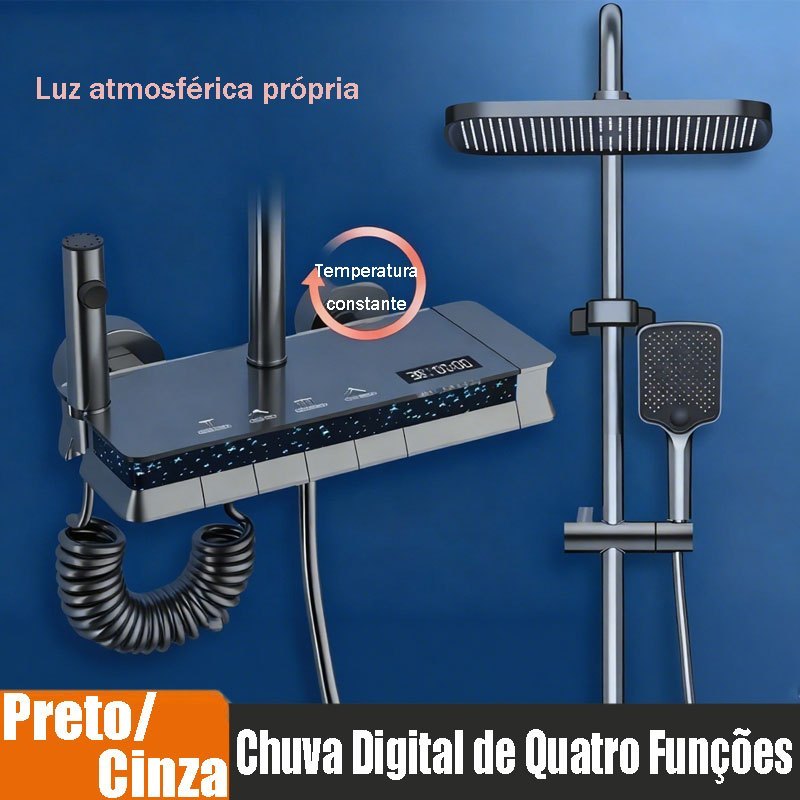 Ducha Elétrica 4 Temperaturas Moderna | Chuveiro Elegante e Durável | Melhor Preço | Entrega Rápida em Oferta na Shopee