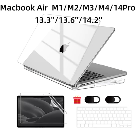 Brilhante Case Capa Macbook Acrílico + Capa Teclado e Pelicula de Gel Macbook Air M1/M2/M3/M4/14.2Pro em Oferta na Shopee