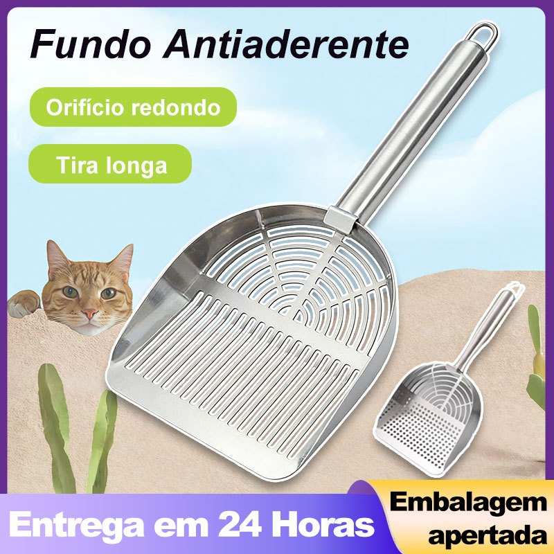 Ferramentas De Limpeza Para Animais De Estimação Pá De Aço Inoxidável Rede Areia Cães E Gatos em Oferta na Shopee