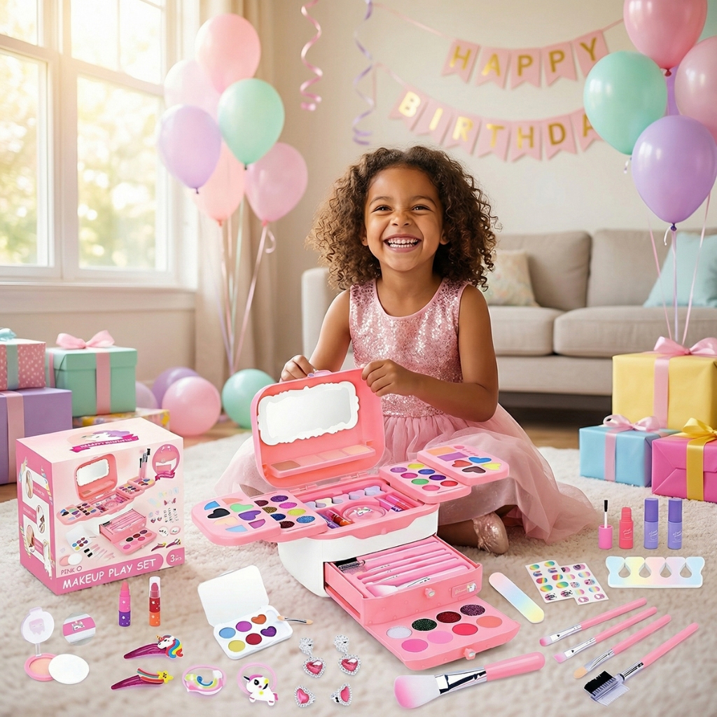 72 Peças Kit Infantil Criança De Maquiagem Com Maletinha Make Linda Completa em Oferta na Shopee