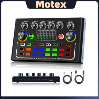 Placa de Som  Profissional F009 Kit Completo para Podcast e Live - Microfone Condensador 4 Modos em Oferta na Shopee