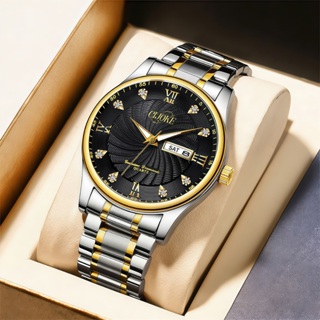 CIJOKE Relógio De Pulso Para masculino De Aço Inoxidável À Prova D'água Negócios De Moda De Luxo Automático De Quartzo em Oferta na Shopee