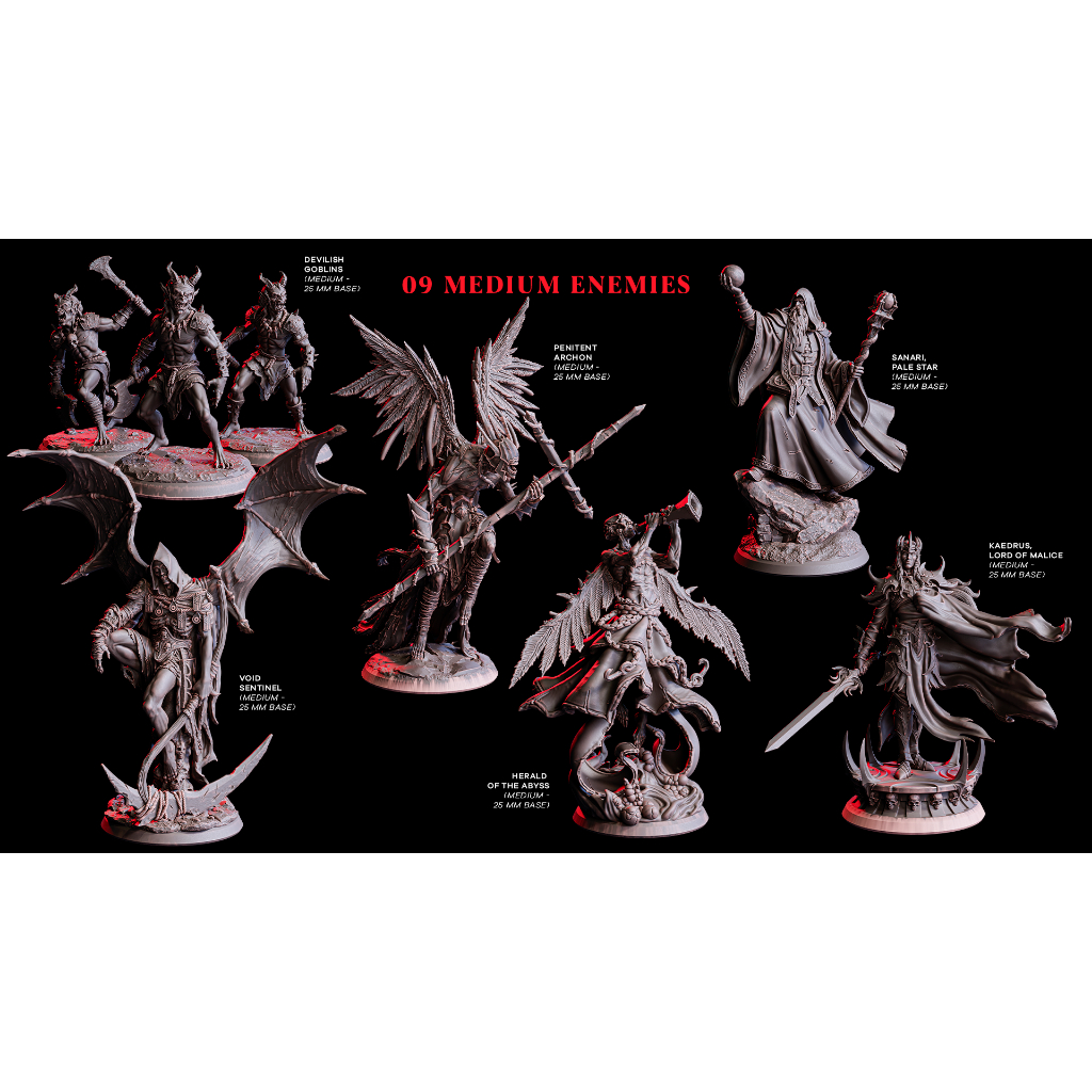 Miniatura RPG Goblin Necromante Mago Demônio Boss D&D Dungeons and Dragons Gates of Twilight
