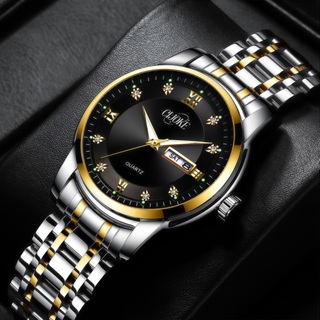 CIJOKE Relógio de pulso de quartzo empresarial elegante e à prova d'água em aço inoxidável para homens em Oferta na Shopee