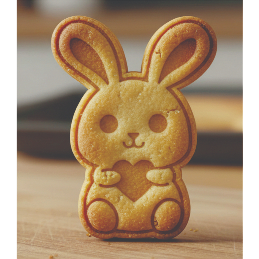 Kit 4 Cortadores e Marcadores para Biscoitos, Pasta Americana e outros - Páscoa | Pata Coelho, Cenoura e Coelho