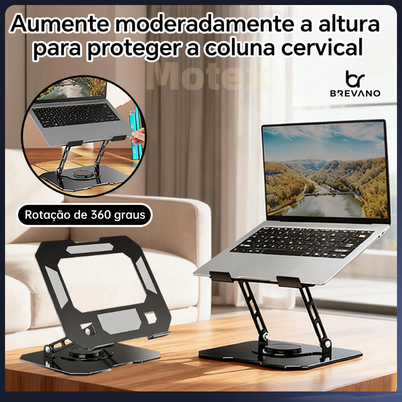 360°  dobrável giratório Suporte de Metal Ajustável Para Notebook 10 Ate 17" Giratória de em Oferta na Shopee