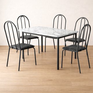 Kit 4 Cadeiras de Jantar Para Cozinha Preta Florida Tubolar Cozinha Mesa Resistente em Aço em Oferta na Shopee