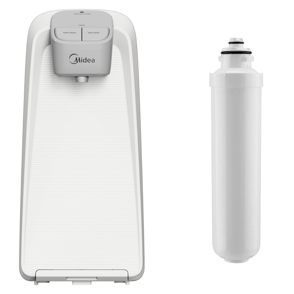 Purificador de Água Midea Slim Pure Branco Bivolt + 1 Filtro Refil Reserva Original em Oferta na Shopee