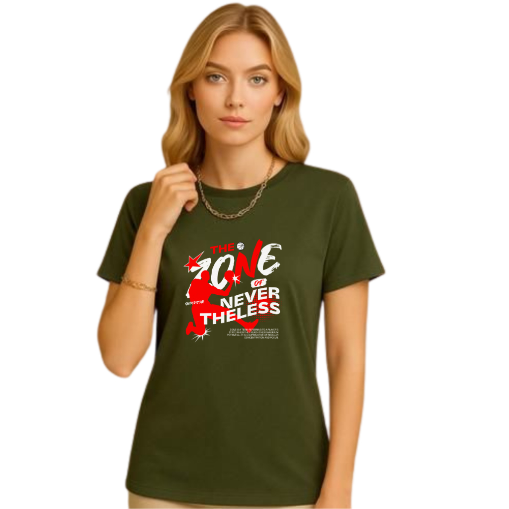 Camisa Unissex Basquete "THE ZONE OF NEVER THELES" Casual Estilosa NBA