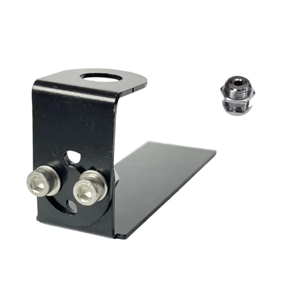 Parafuso de Antena para Expositor + Suporte Articulado Preto Adaptação Aço Carbono